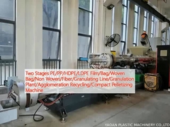 Двухступенчатая пленка из PE/PP/HDPE/LDPE/Басса/Тканец/Нетканец/волокно/линия гранулирования/завод гранулирования/агломерационная переработка/компактная пеллетная машина